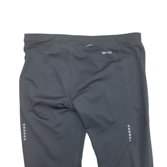 Nike Power Essential Women’s Size Medium Black Mid Rise Running Crops Pants - Picture 9 of 10